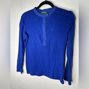 Ralph Lauren Royal Blue Button-Up Top